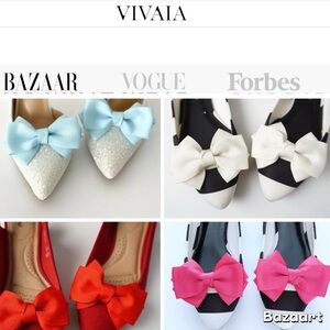 Detachable shoe bows Set of 2 bows you can use anywhere on anything. Bag-dress?
